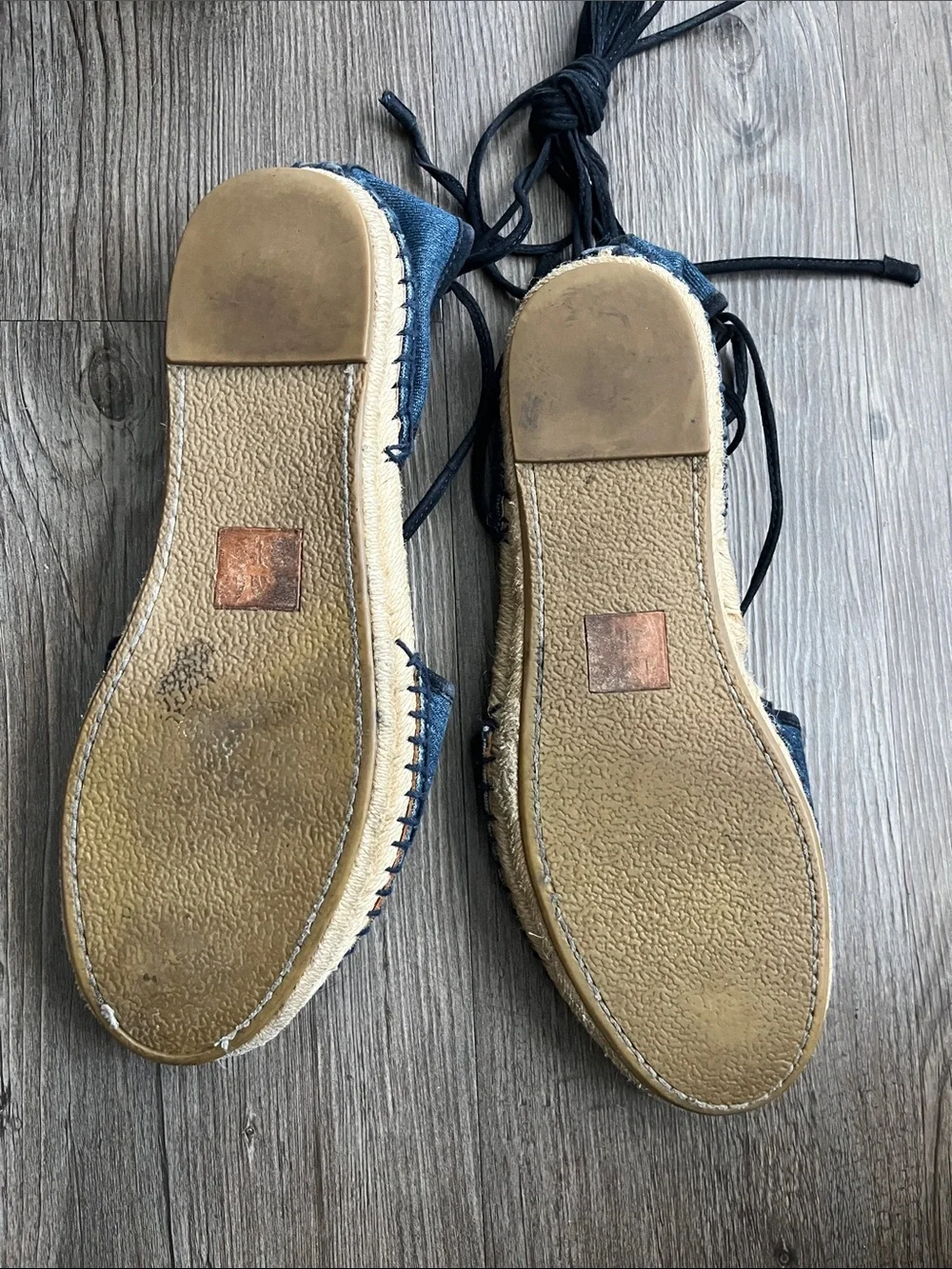 FRYE Denim Lace-Up Espadrilles